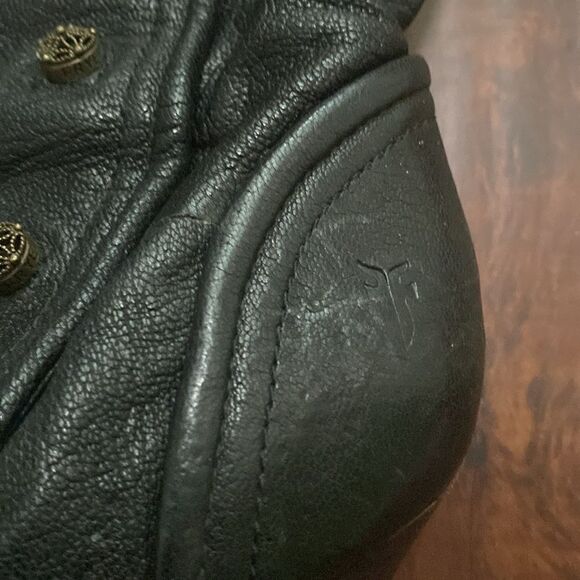 Vintage Rare Frye Victorian Goth Matilda Faux Button Black Leather Heeled Boots - Picture 4 of 14